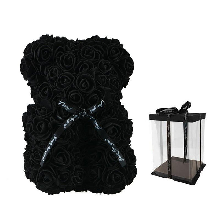 Romantisches Geschenk: Rosenbär aus rosa Kunstrosen; perfekt für Geburtstag, Muttertag oder als Dekoration.