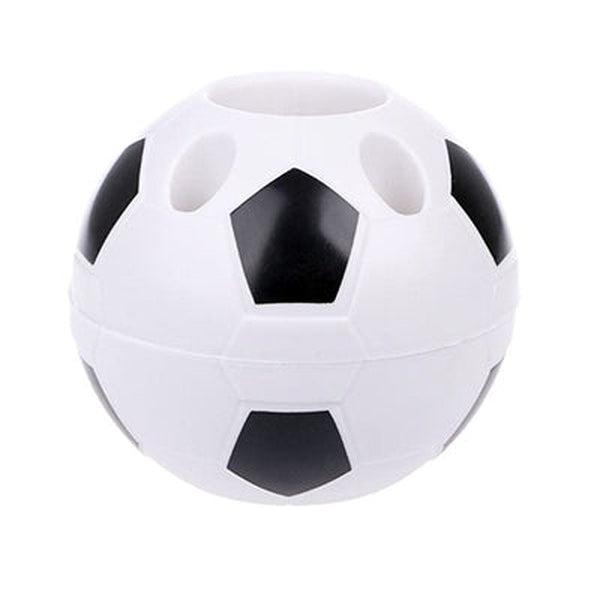 Roter & schwarzer Fußball Schreibtisch-Organizer für Stifte, Notizen. Ideal für Büro & Kinderzimmer.