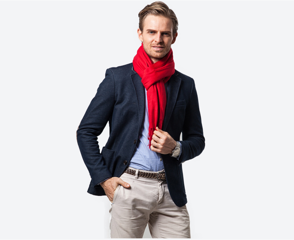 Edler roter Kaschmirschal, unisex. Kuschelig warm und stilvoll. Ein unverzichtbares Modeaccessoire.