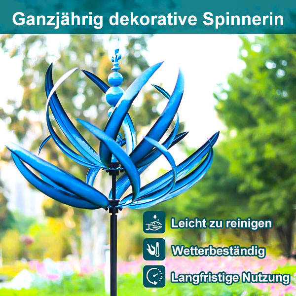 Rotierende Metall-Wetterfahne, ideal als Gartenkunst & Windspiel. Robuste Gartendekoration für Outdoor.