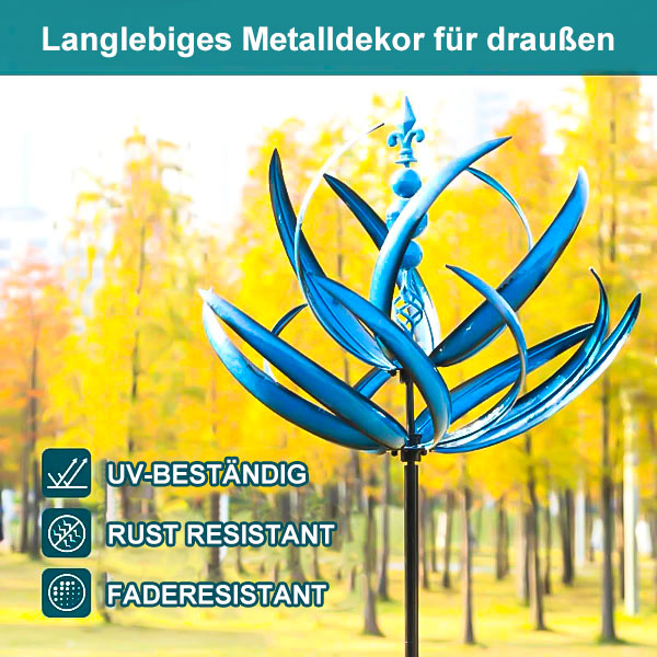 Langlebige, robuste Metall-Wetterfahne. Wetterfestes Windspiel als Outdoor-Gartendekoration.