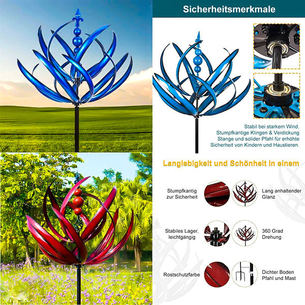 Robuste rotierende Metall-Wetterfahne für den Garten. Windspiel, Gartenkunst & Outdoor-Dekoration.