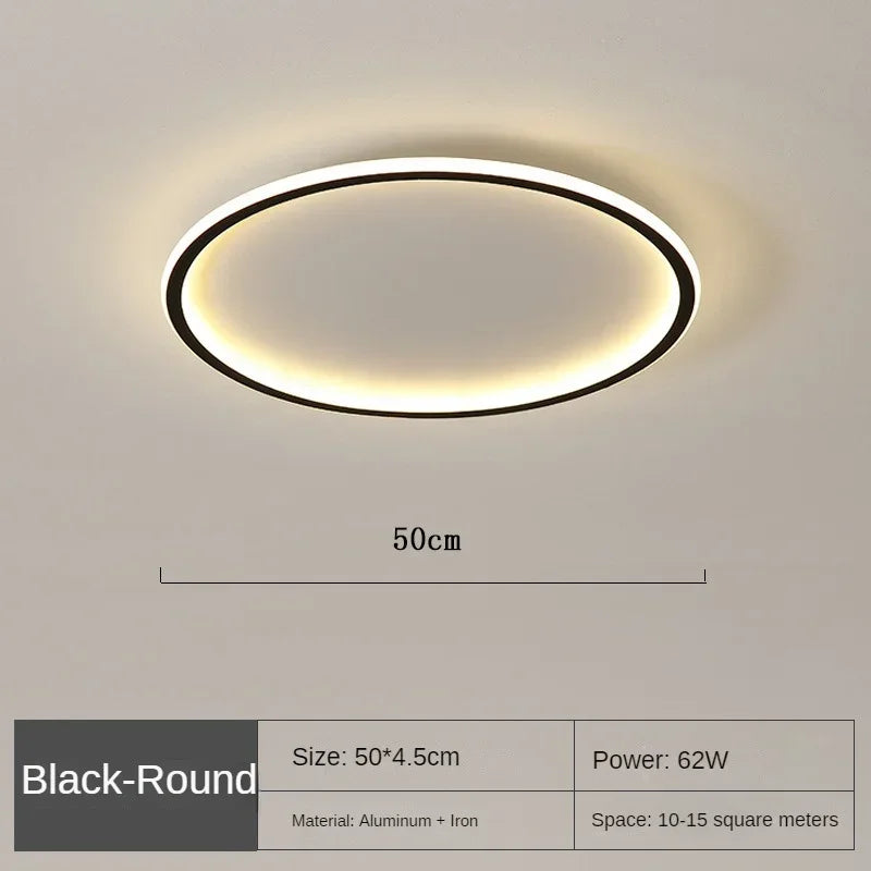 Dimmbare LED Deckenleuchte, minimalistisch, skandinavisch, modern für Flur & Essbereich.