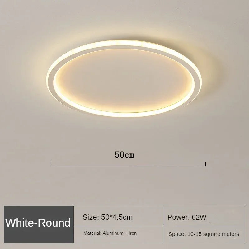 Runde, moderne LED Deckenleuchte, dimmbar, skandinavisch – die ideale Wohnzimmerlampe.
