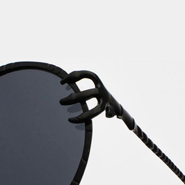 Stilvolle runde Sonnenbrille mit Totenkopf-Krallen, bietet 100% UV400 Schutz & Komfort.