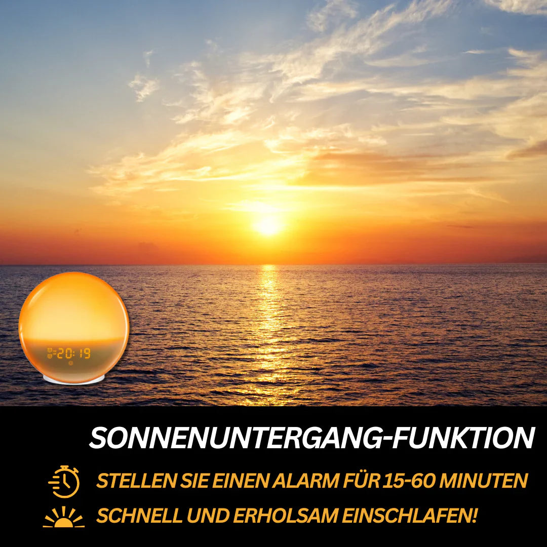 Stilvoller Wecker als Schlafhilfe für entspanntes Einschlafen und sanftes Erwachen mit Naturklängen.
