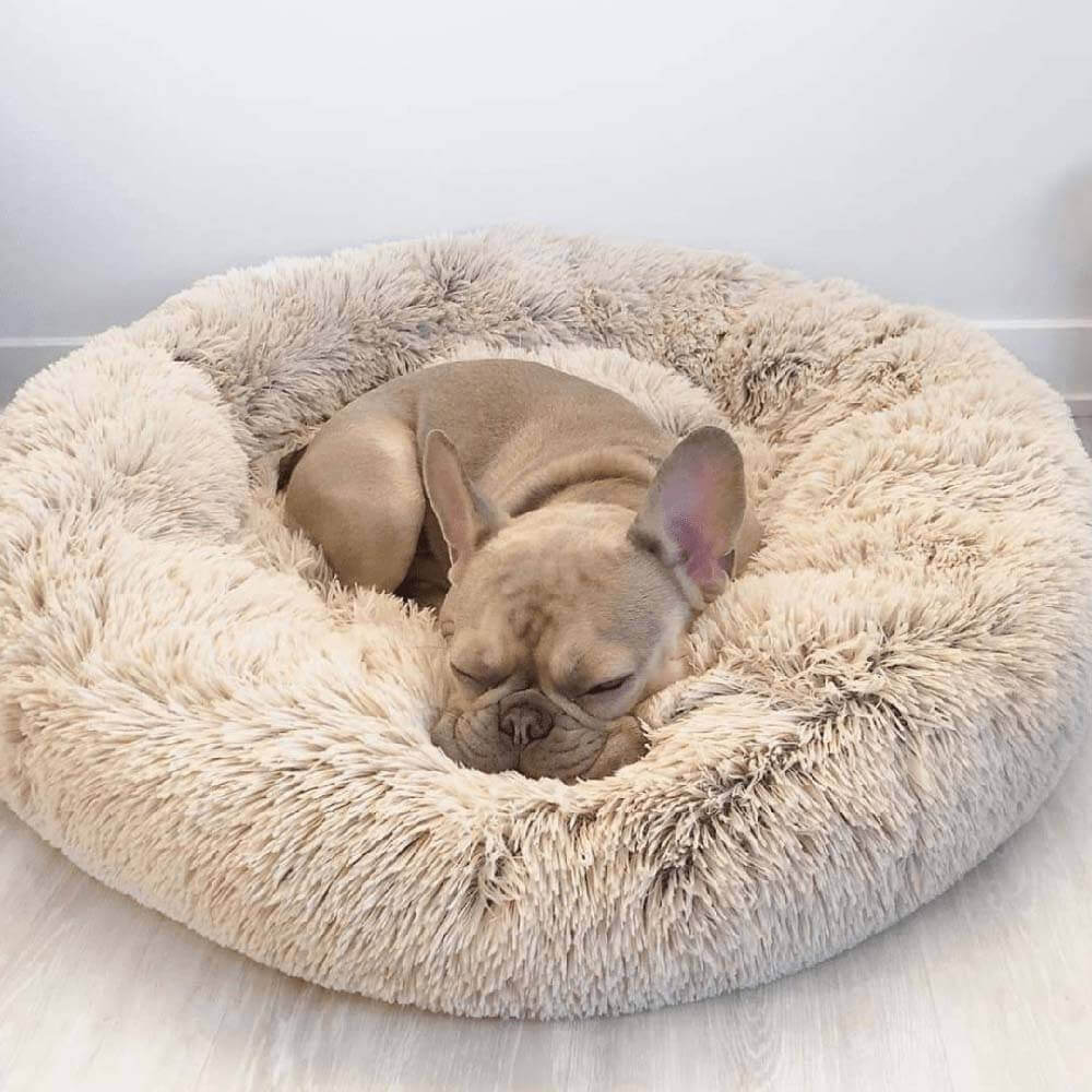 Dein Haustier liebt dieses flauschige, runde Hundebett; weich, beruhigend für tiefen, angstlösenden Schlaf.