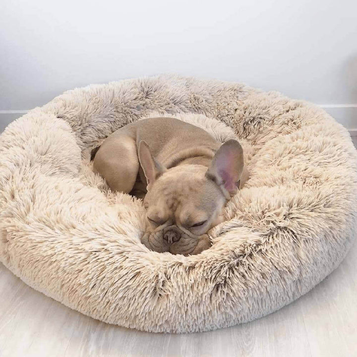Dein Haustier liebt dieses flauschige, runde Hundebett; weich, beruhigend für tiefen, angstlösenden Schlaf.