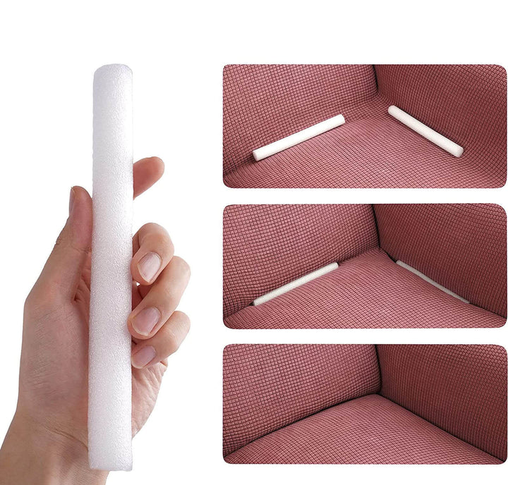 Rutschfeste Befestigungsstäbe aus Schaumstoff für Sofabezüge, Schonbezüge & Polstermöbel. Hält Bezüge fest.