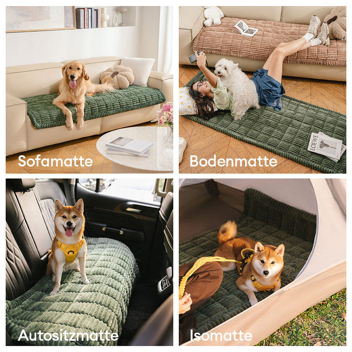Waschbarer Sofabezug aus Flanell, perfekter Schutz für Ecksofas vor Tierhaaren.