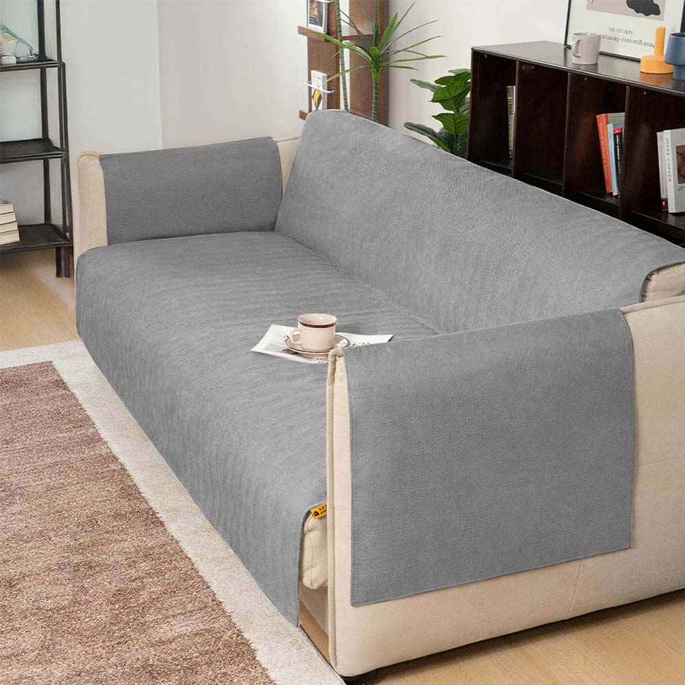 Sofabezug mit Anti-Rutsch-Funktion, wasserdicht. Chenille-Möbelschutz für das Wohnzimmer.