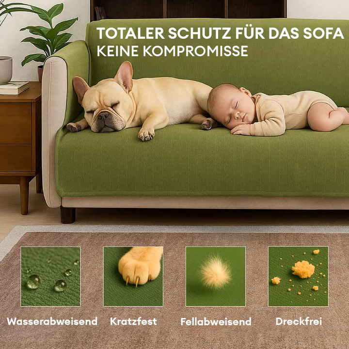 Chenille-Sofabezug, rutschfest und wasserdicht, idealer Schutzbezug gegen Flecken und Tierhaare.