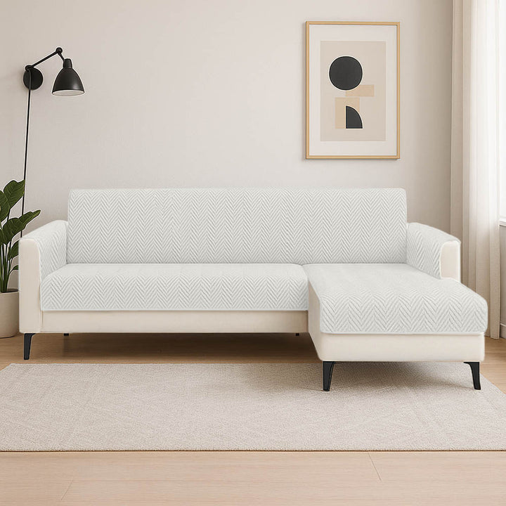 Eleganter Schutzbezug: wasserdichter, rutschfester Sofabezug aus Chenille. Ideal für Wohnzimmer.