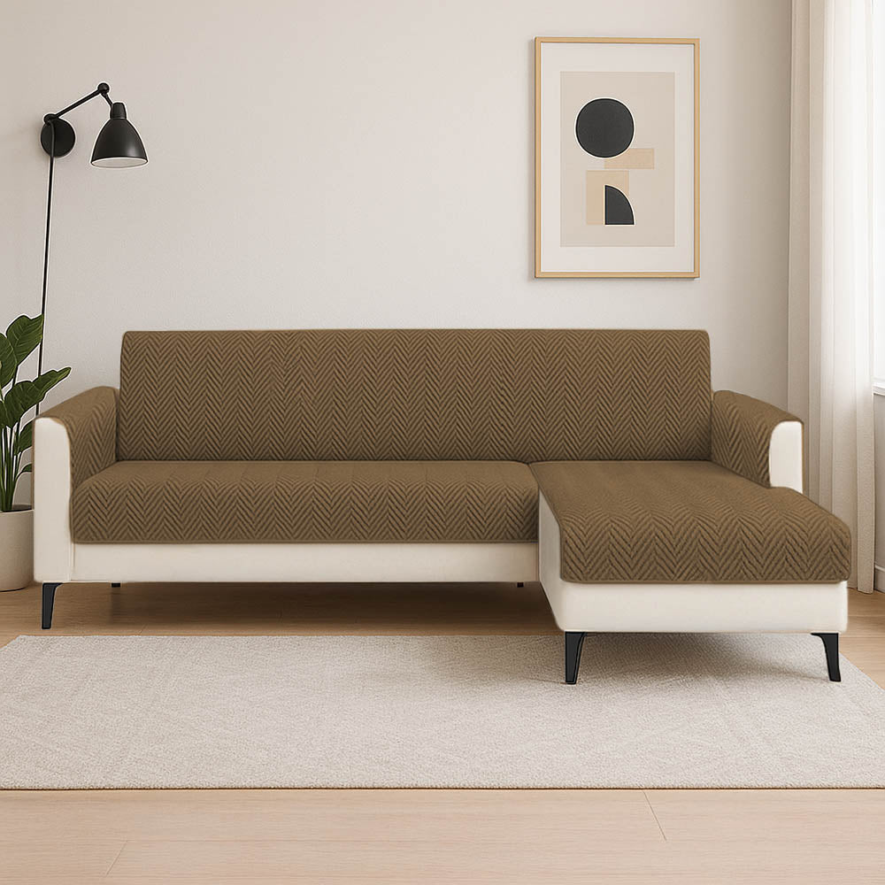 Zuverlässiger Couchschutz: wasserdichter, rutschfester Sofabezug aus Chenille. Waschbar und robust.