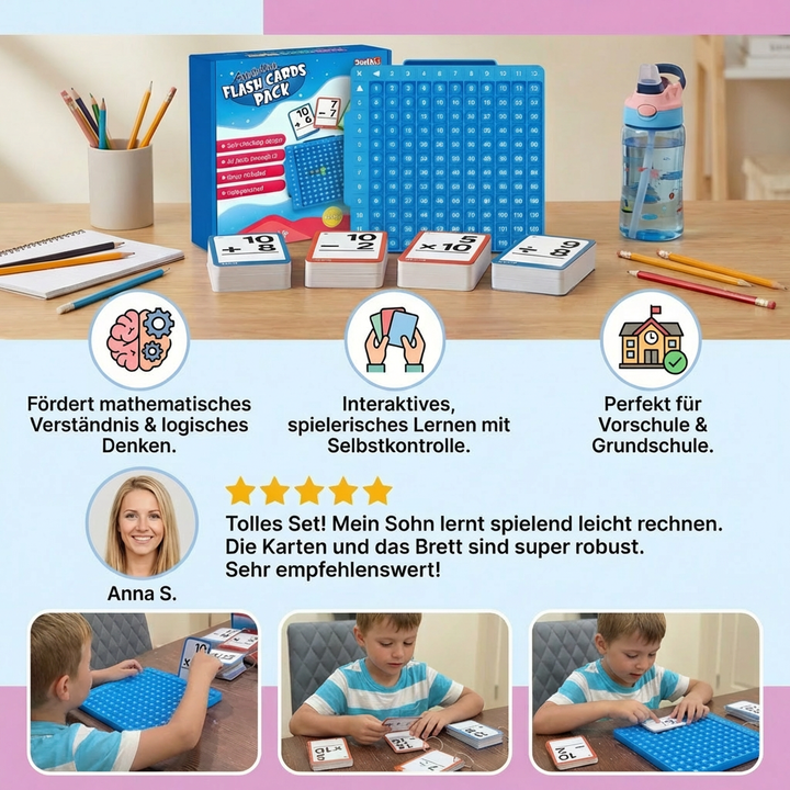 Buntes Rechenbrett für Kinder, mit Schiebekugeln, das Rechnen und Zählen spielerisch veranschaulicht.