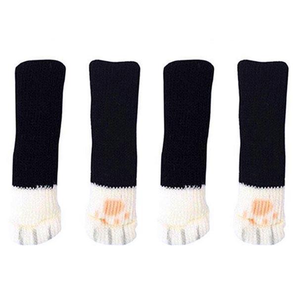 Katzenpfoten Stuhlbeinstulpen: Bodenschutz, Lärmdämpfung & stylisches Wohnaccessoire im 4er-Set.