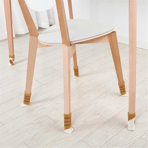 Tischbeinschoner im Katzenpfoten-Design, schützen den Boden und sind ein süßer Blickfang.