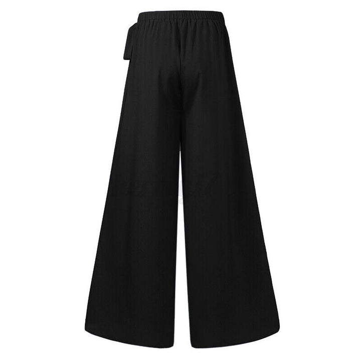Vielseitige Damen Arbeitshose mit weitem Bein, Übergröße, elegant & komfortabel, passend für Herbst und Büro.