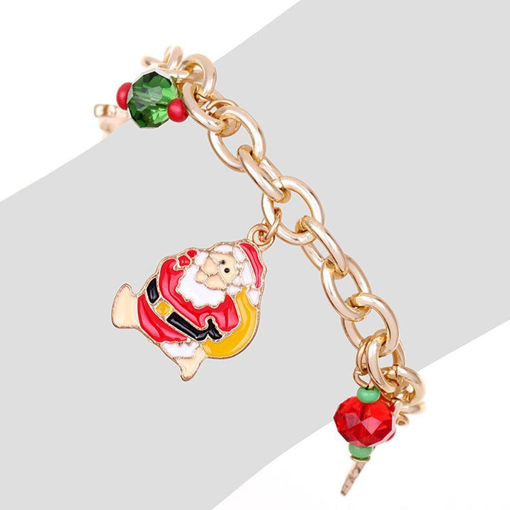 Damen Weihnachtszauber Armband, mit verschiedenen festlichen Anhängern, idealer Schmuck & Geschenkidee für Damen.