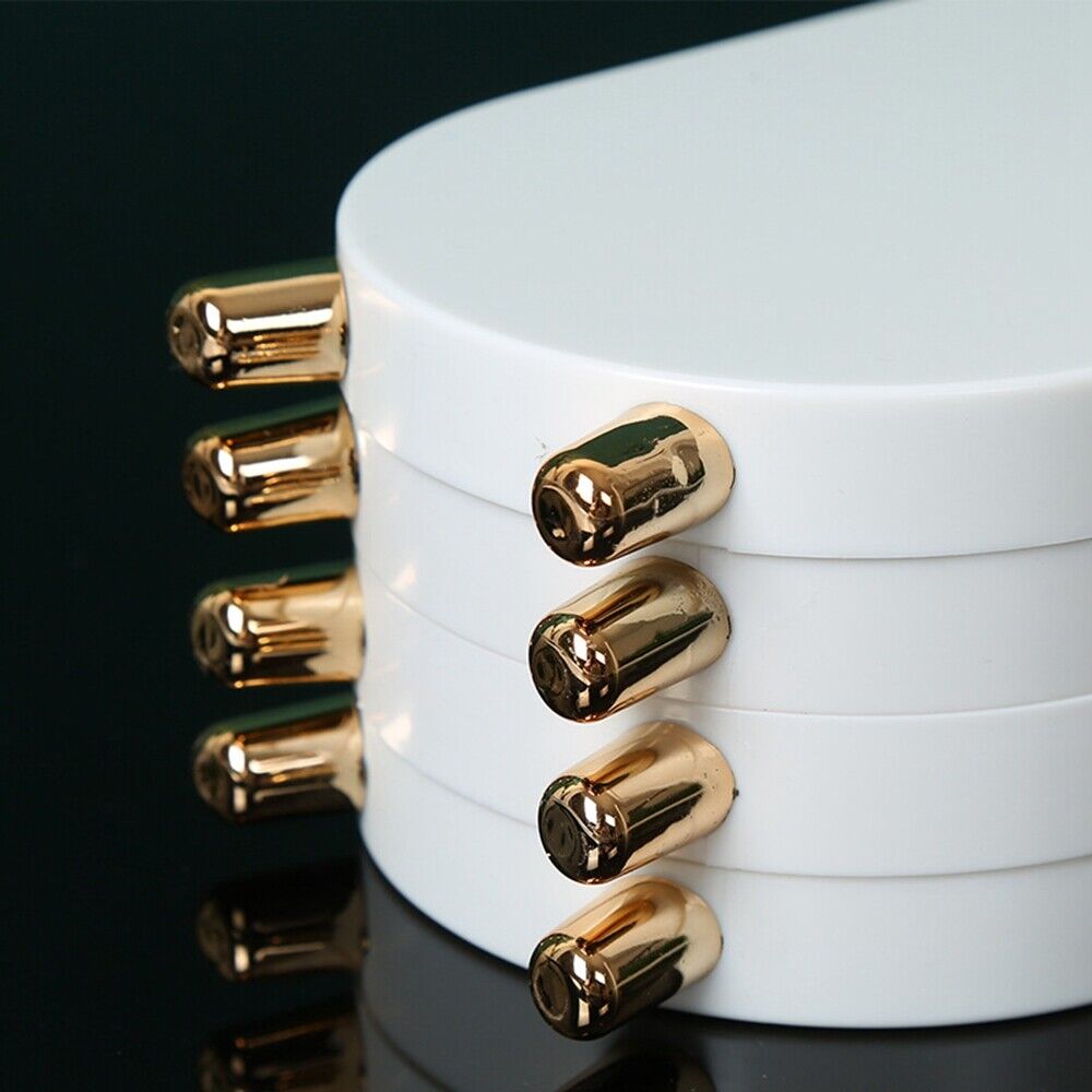 Innovativer, faltbarer Schmuck-Organizer in Ovalform mit Spiegel. Perfekt für Zuhause & Reise.