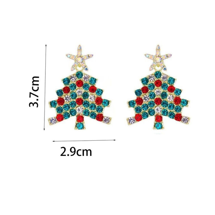 Weihnachtliche Damen Ohrringe: Funkelnde Zirkonia Weihnachtsbaum Hänger, ein festliches Schmuckstück.