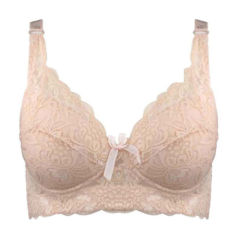 Eleganter Damen Spitzen-BH ohne Bügel. Gepolsterter, bequemer Plus-Size BH für optimalen Halt und Komfort.