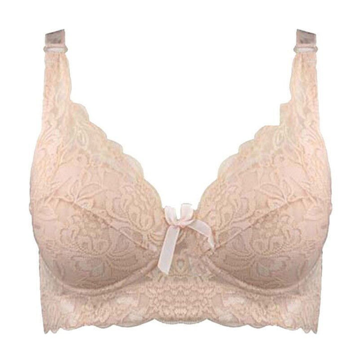 Eleganter Damen Spitzen-BH ohne Bügel. Gepolsterter, bequemer Plus-Size BH für optimalen Halt und Komfort.