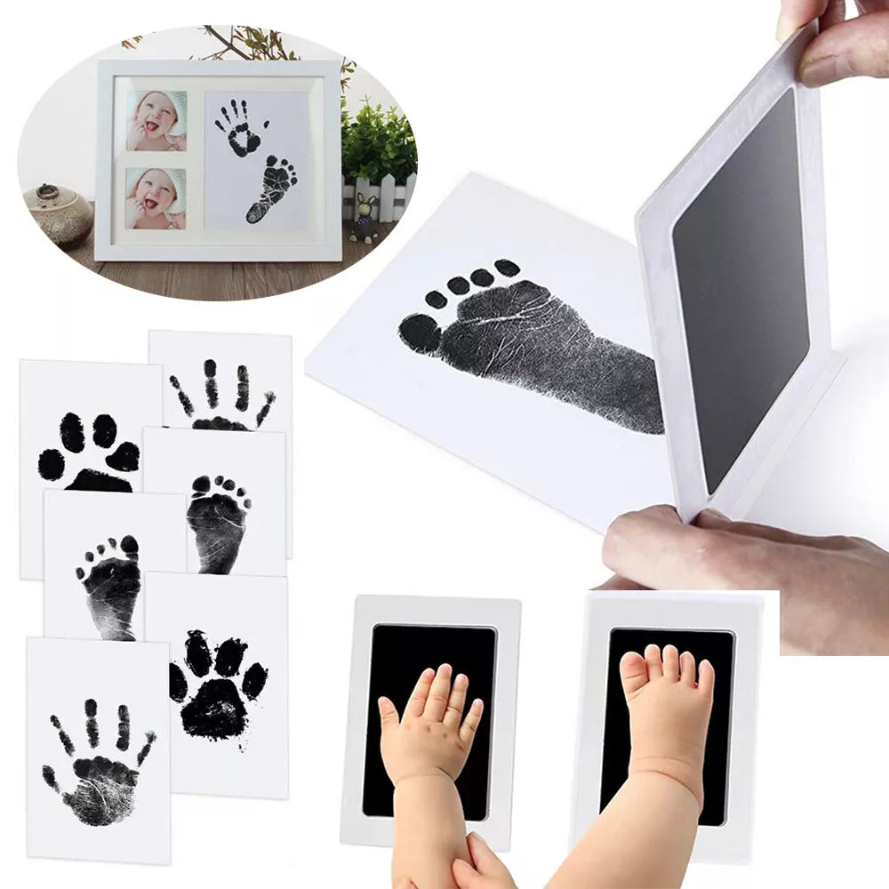 Einfaches Bastelset für Baby Handabdruck & Fussabdruck; bleibende Erinnerung für Kinder und Eltern.