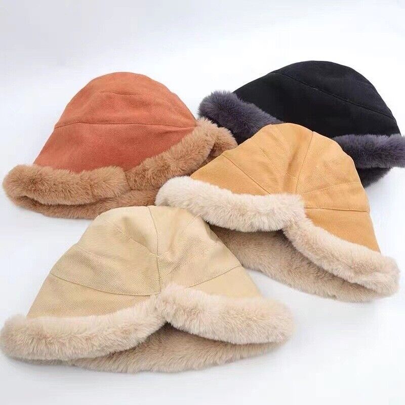 Kuscheliger Damen Fischerhut, Kamel, ideal für winterliche Outfits.