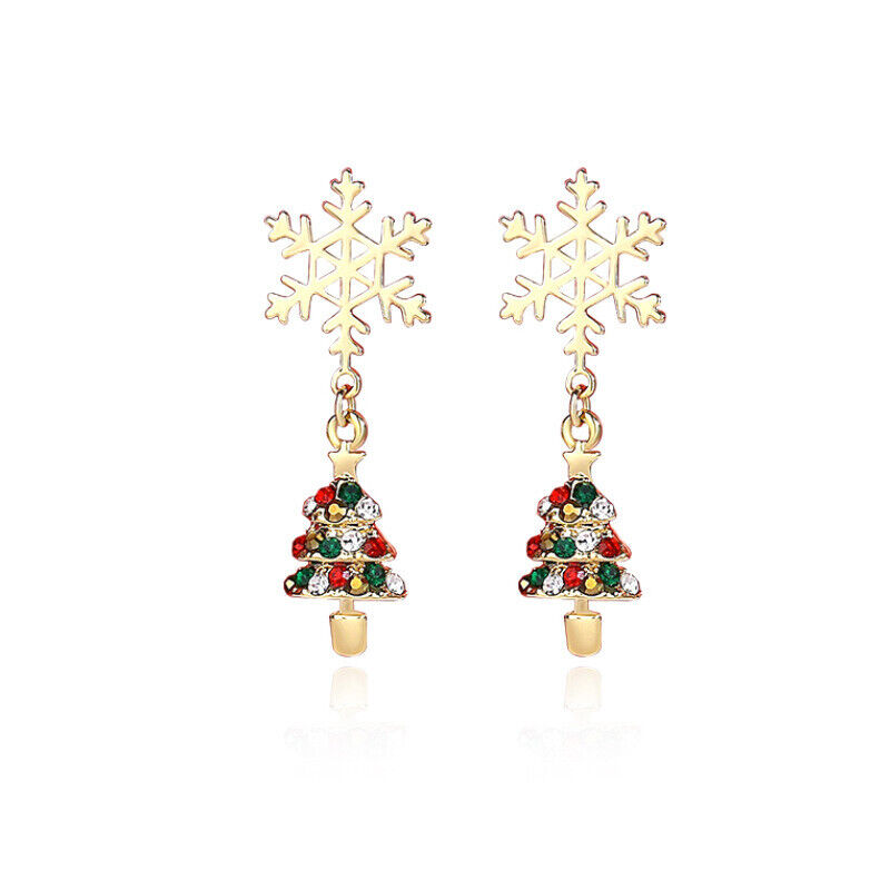 Festliche Schneeflocken-Ohrringe für Damen, vielseitiger Winterschmuck, der Freude und Eleganz in die Weihnachtszeit bringt.