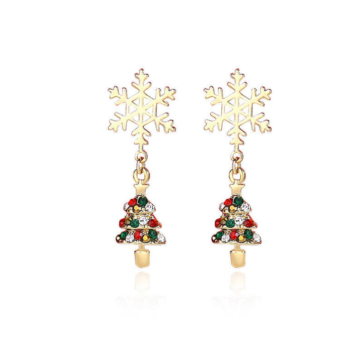 Festliche Schneeflocken-Ohrringe für Damen, vielseitiger Winterschmuck, der Freude und Eleganz in die Weihnachtszeit bringt.