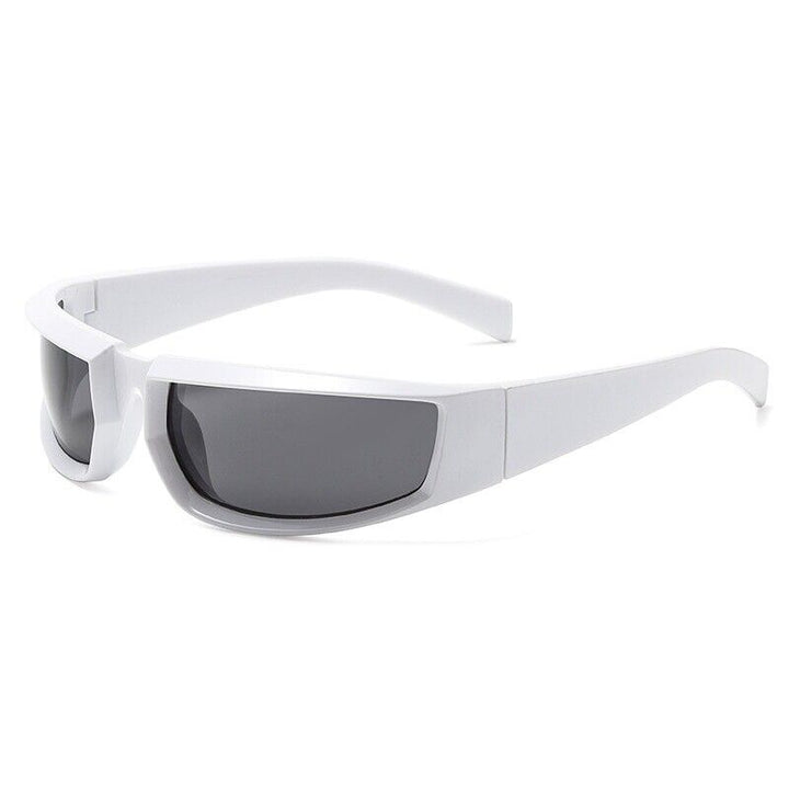 Perfektes Festival Styling: Auffällige Unisex Punk Sonnenbrille mit UV400 Schutz und Designer-Flair.