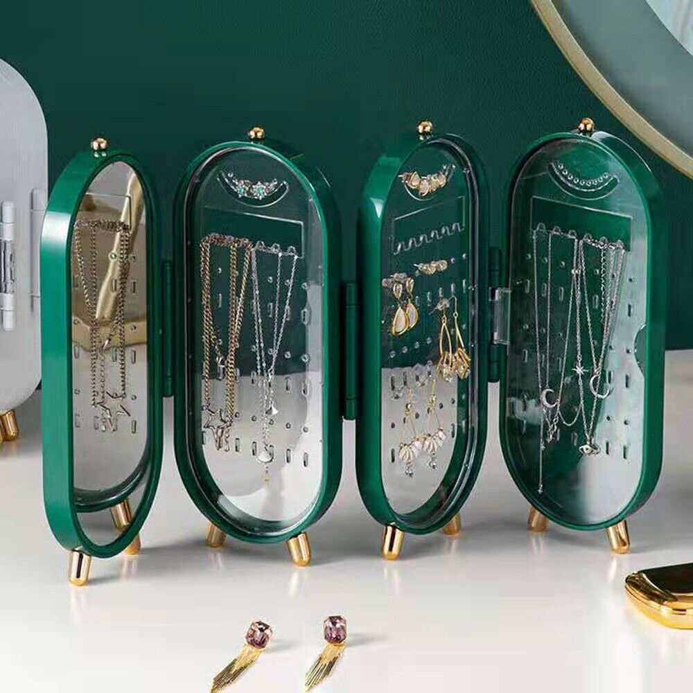 Schmuck-Organizer, oval und faltbar, bietet platzsparende Aufbewahrung für all Ihre Schätze.