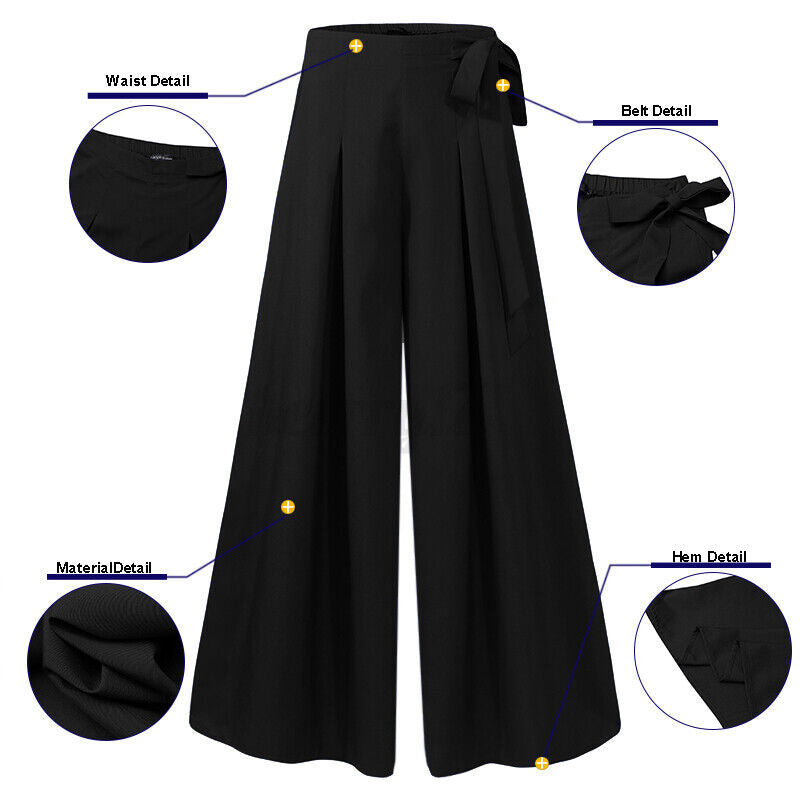 Stilvolle Damenhose Übergröße, weites Bein, fließender Stoff, für einen eleganten & professionellen Auftritt.