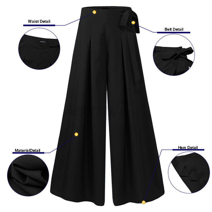 Stilvolle Damenhose Übergröße, weites Bein, fließender Stoff, für einen eleganten & professionellen Auftritt.
