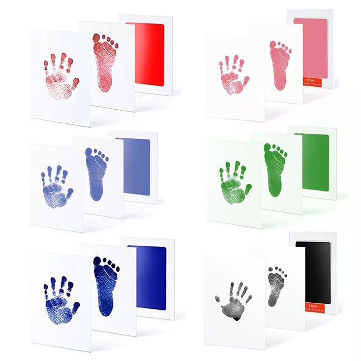 Ungiftiges Baby Handabdruck-Set für sichere Fussabdrücke; perfektes Bastelset & Babygeschenk für Eltern.