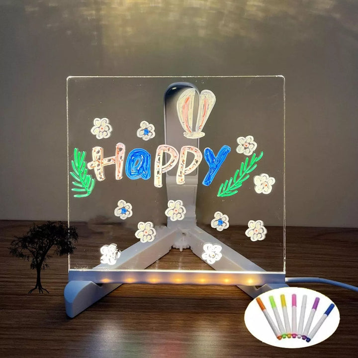 Bildungsspielzeug: Leuchtende LED-Zeichenplatte für Kinder. Fördert Kreativität beim Malen von Kunstwerken.