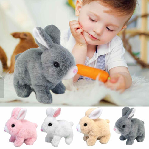 Interaktiver Hoppelhase Plüschtier, weich & elektronisch, perfekt für spielende Kinder.