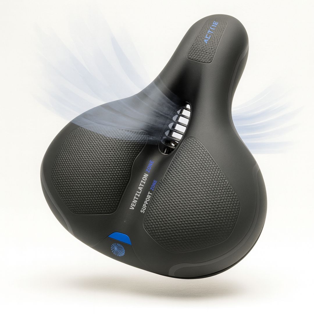 Ergonomischer Fahrradsattel mit Federung, speziell für optimalen Sitzkomfort bei Damen & Herren.