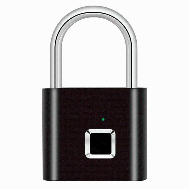 Schlüsselloses, biometrisches Fingerabdruckschloss für sicheren Diebstahlschutz. Intelligentes Sicherheitsschloss.