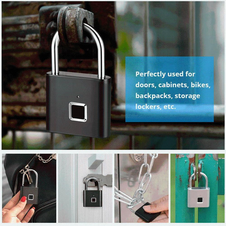 Maximale Sicherheit: Schlüsselloses Fingerabdruckschloss, biometrisch, diebstahlsicher, robust, wasserdicht.