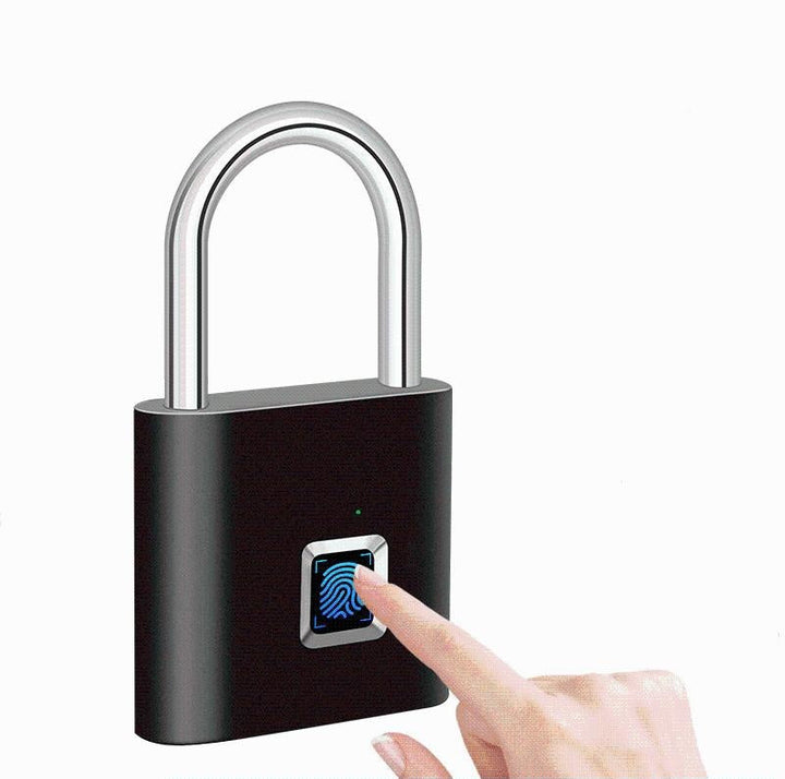 Wasserdichtes Fingerabdruck Vorhängeschloss aus Zinklegierung, biometrisch, schlüssellos, smart.
