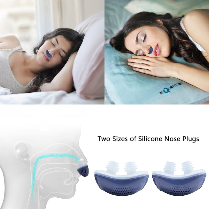 Geräuschloses Mikro-CPAP Anti-Schnarch-Gerät. Verbessert die Atemwege ohne Maske, für tiefen Schlaf.
