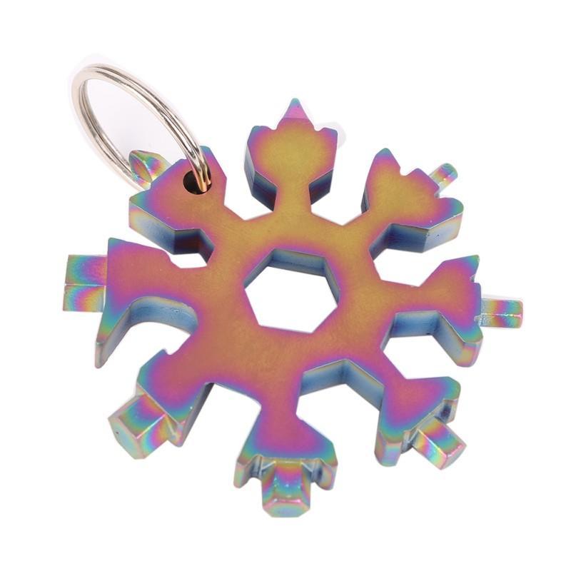 Unisex 18-in-1 Schneeflocken Multitool für Camping, Fahrradreparatur, Outdoor & den täglichen Gebrauch.