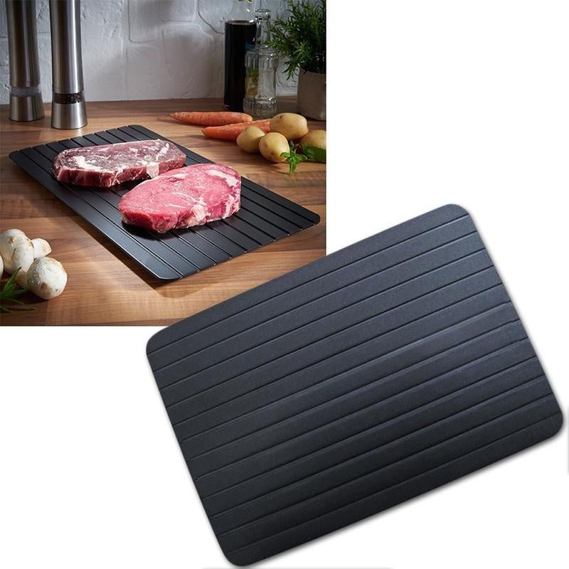 Hochwertiges Aluminium-Auftautablett für schnelles, natürliches Auftauen von gefrorenem Fleisch, Geflügel, Fisch.