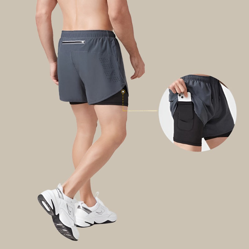 Atmungsaktive Herren Sportshorts, leichtgewichtig, perfekt zum Joggen, Laufen und Fitness-Training.