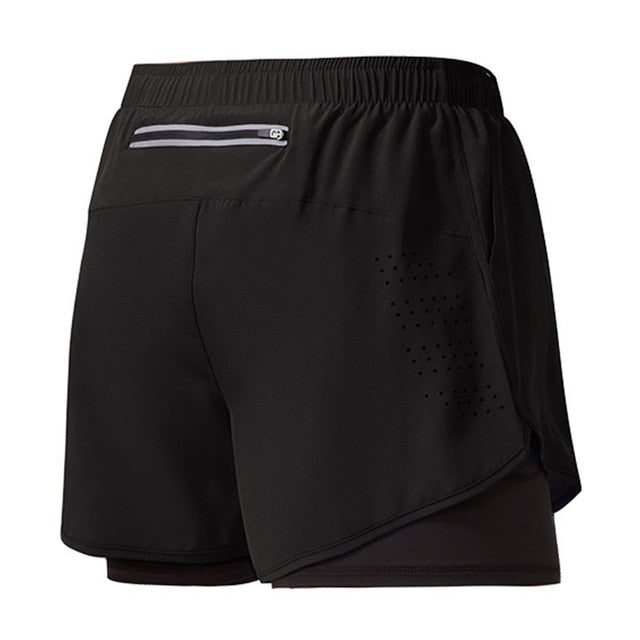 Detailansicht der Reißverschlusstasche an der schnelltrocknenden Herren Sportshorts.