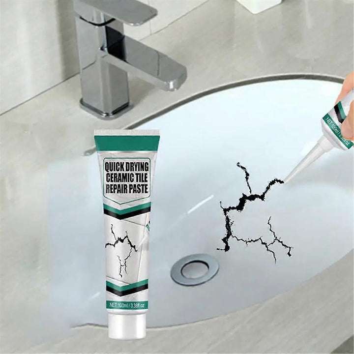 Vielseitige Reparaturpaste für Fliesen, Keramik, Porzellan, Marmor. Schnelltrocknend & wasserdicht für dauerhafte Hausreparaturen.