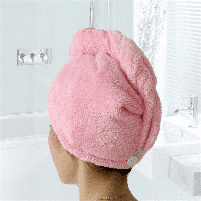 Schnelltrocknendes Mikrofaser-Haarhandtuch für Damen, sanft zur Haarpflege und Anti-Frizz.
