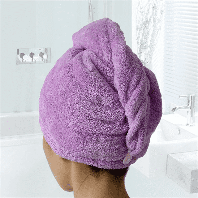 Damen-Haarhandtuch aus Mikrofaser, schnelltrocknend und Anti-Frizz, sanft für die tägliche Haarpflege.